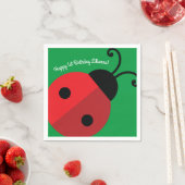 Lady Bug Cute Kind Ladybug Birthday Party Servet (Insitu)