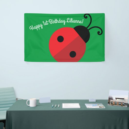 Lady Bug Cute Kind Ladybug Birthday Party Spandoek (Beurs)