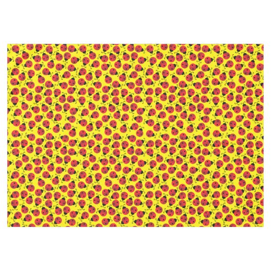 Lady Bug Cute Kind Ladybug Birthday Party Tafelkleed (Voorkant (Horizontaal))