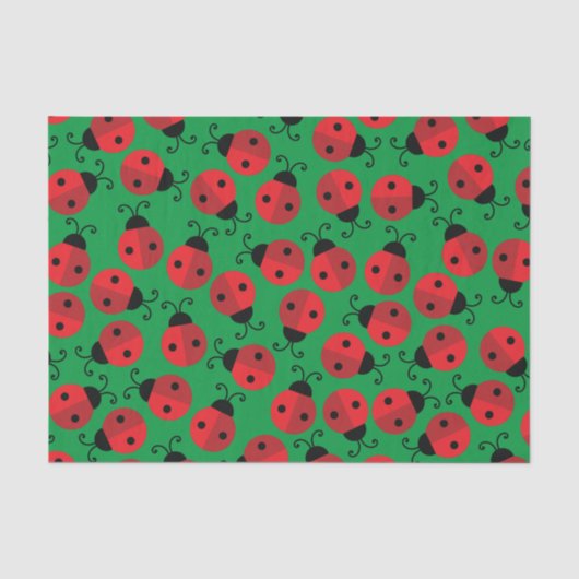 Lady Bug Cute Kind Ladybug Birthday Party Tissuepapier (Voorkant)