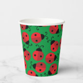 Lady Bug Cute Kinder 1e verjaardag Papier Cups Papieren Bekers (Achterkant)