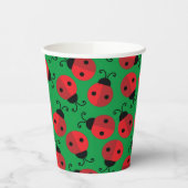 Lady Bug Cute Kinder 1e verjaardag Papier Cups Papieren Bekers (Links)