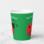 Lady Bug Cute Kinder 1e verjaardag Papieren Bekers (Links)