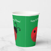 Lady Bug Cute Kinder 1e verjaardag Papieren Bekers (Rechts)