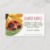 Lady Bug Diaper Raffle Informatiekaartje (Voorkant)