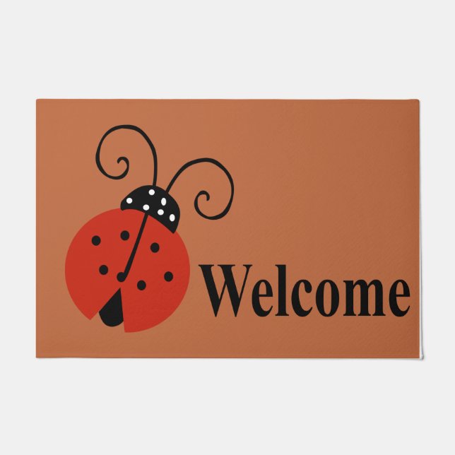 Lady Bug Doormat, Cute Welcome Mat, Housewarming  Deurmat (Voorkant)