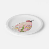 Lady Bug Easter Egg Papieren Bordje (Gekanteld)