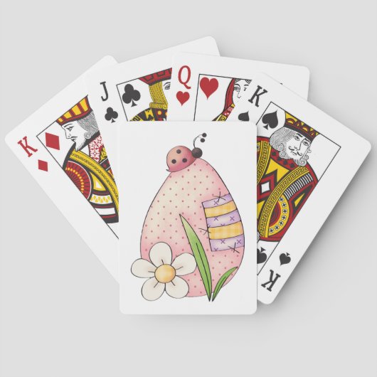 Lady Bug Easter Egg Pokerkaarten (Achterkant)