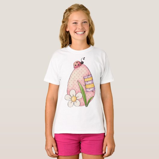 Lady Bug Easter Egg T-shirt (Voorkant volledig)