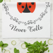 Lady Bug - Een dame vertelt nooit gepersonaliseerd Theedoek (Gevouwen)