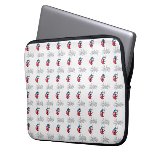 Lady Bug Electronics Bag Laptop Sleeve (Voorkant Links)