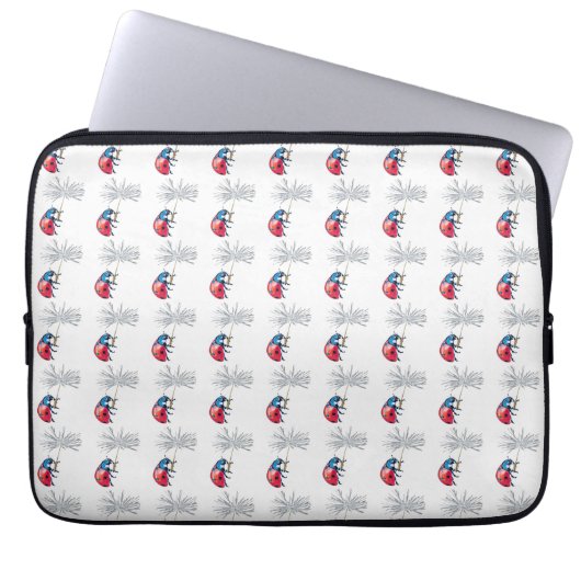 Lady Bug Electronics Bag Laptop Sleeve (Voorkant)