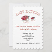 Lady Bug en Baby Bug Baby shower Kaart (Voorkant)