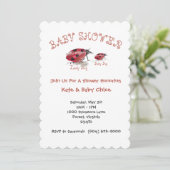 Lady Bug en Baby Bug Baby shower Kaart (Staand voorkant)