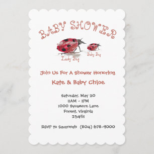 Lady Bug en Baby Bug Baby shower Kaart