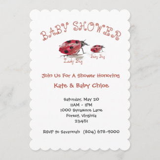 Lady Bug en Baby Bug Baby shower Kaart