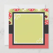 Lady Bug en Cupcake Birthday Kaart (Achterkant)