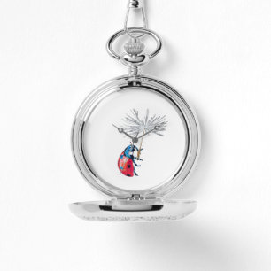 Lady bug en paardenbloem zaad tijdstuk horloge