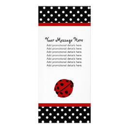 Lady Bug en Polka Dots-rackkaarten Reclamekaart