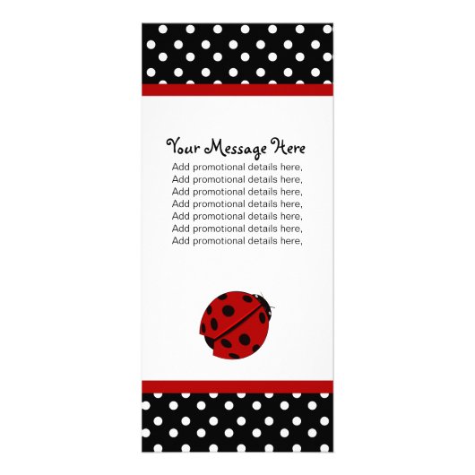 Lady Bug en Polka Dots-rackkaarten Reclamekaart (Voorkant)