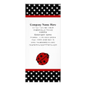 Lady Bug en Polka Dots-rackkaarten Reclamekaart (Achterkant)