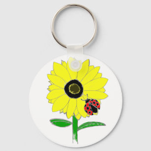 Lady Bug en Sunflower Sleutelhanger