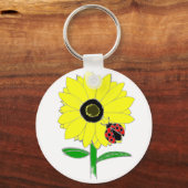 Lady Bug en Sunflower Sleutelhanger (Voorkant)