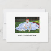 Lady Bug First Birthday Party Invitation -card- Kaart (Achterkant)