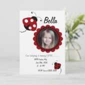 Lady Bug Foto nodigt uitwijkaanuitnodiging uit Kaart (Staand voorkant)