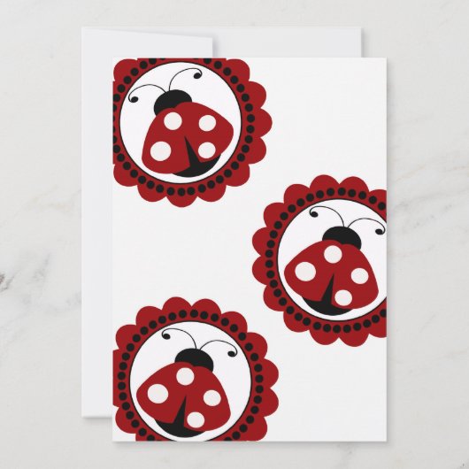 Lady Bug Foto nodigt uitwijkaanuitnodiging uit Kaart (Achterkant)