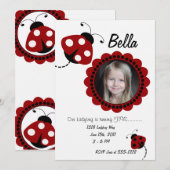 Lady Bug Foto nodigt uitwijkaanuitnodiging uit Kaart (Voorkant / Achterkant)
