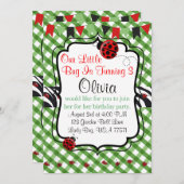 Lady Bug Garden Tea en Cakes Party Invitation Kaart (Voorkant / Achterkant)