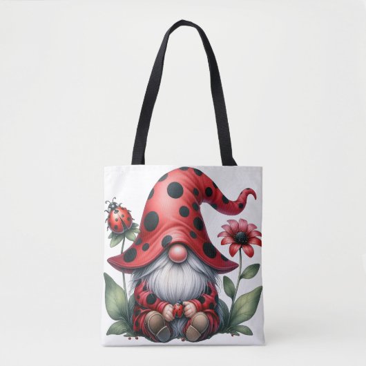 Lady Bug Gnome Canvas tas (Voorkant)