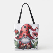 Lady Bug Gnome Canvas tas (Achterkant)
