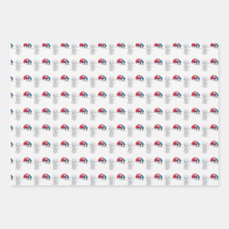 Lady bug / hart wrapping papier bundel inpakpapier vel