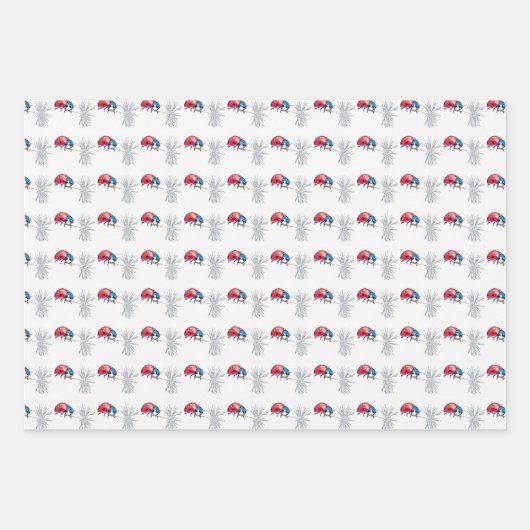 Lady bug / hart wrapping papier bundel inpakpapier vel (Voorkant)