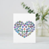 Lady Bug Heart Briefkaart (Staand voorkant)