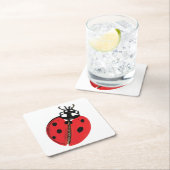 Lady Bug Illustratie Kartonnen Onderzetters (Insitu)