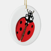 Lady Bug Illustratie Keramisch Ornament (Rechts)