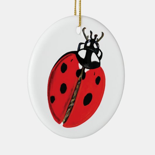 Lady Bug Illustratie Keramisch Ornament (Rechts)