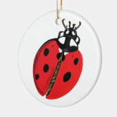 Lady Bug Illustratie Keramisch Ornament (Links)