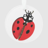 Lady Bug Illustratie Ornament (achterkant)