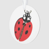 Lady Bug Illustratie Ornament (voorkant)