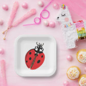 Lady Bug Illustratie Papieren Bordje (Feest)