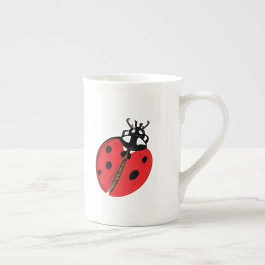 Lady Bug Illustratie Porselein Kop (Rechts)