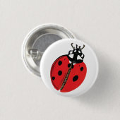 Lady Bug Illustratie Ronde Button 3,2 Cm (Voorkant /achterkant)