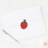 Lady Bug Illustratie Ronde Sticker (Envelop)