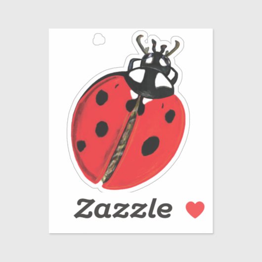 Lady Bug Illustratie Sticker (Vel)