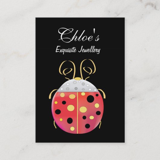 Lady Bug Jewelry Visitekaartje (Voorkant)