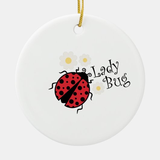 Lady Bug Keramisch Ornament (Voorkant)